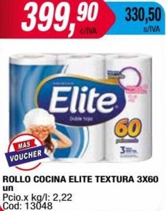 Maxiconsumo ROLLO COCINA ELITE TEXTURA 3X60un oferta