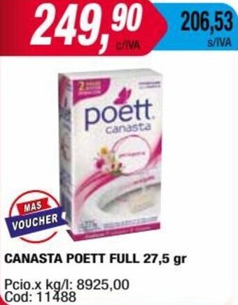 Maxiconsumo CANASTA POETT FULL 27,5 gr oferta