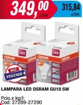 Maxiconsumo LAMPARA LED OSRAM GU10 5W oferta