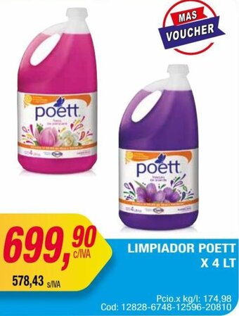 Maxiconsumo LIMPIADOR POETT X 4 LT oferta
