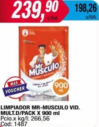 Maxiconsumo LIMPIADOR MR-MUSCULO VID. MULT.D/PACK X 900 ml oferta