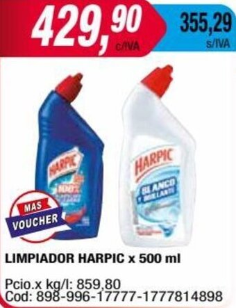 Maxiconsumo LIMPIADOR HARPIC x 500 ml oferta