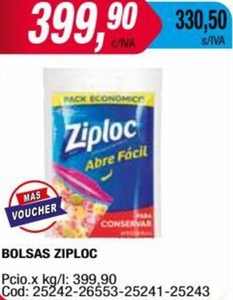 Maxiconsumo BOLSAS ZIPLOC oferta