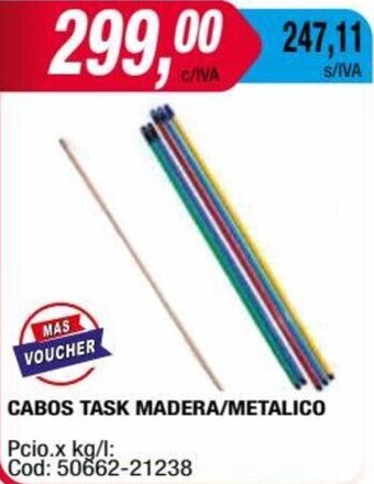 Maxiconsumo CABOS TASK MADERA/METALICO oferta