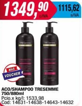 Maxiconsumo ACO/SHAMPOO TRESEMME 750/880ml oferta