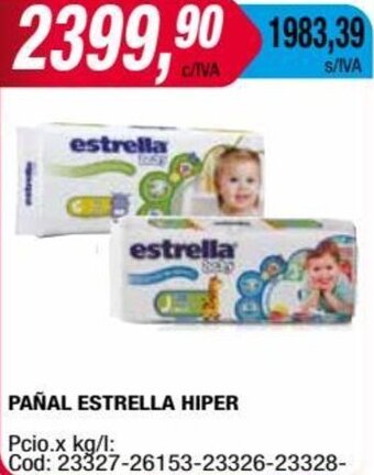 Maxiconsumo PAÑAL ESTRELLA HIPER oferta