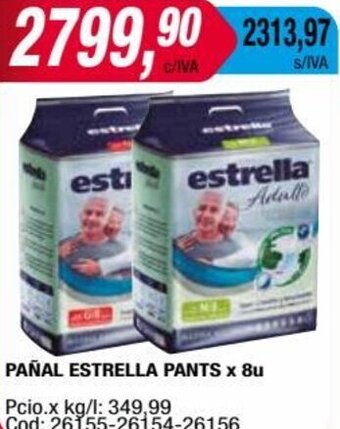 Maxiconsumo PAÑAL ESTRELLA PANTS x 8u oferta