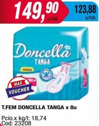 Maxiconsumo T.FEM DONCELLA TANGA x 8u oferta