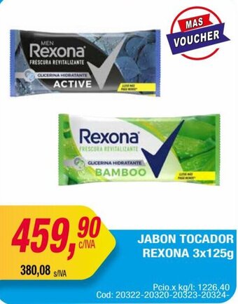 Maxiconsumo JABON TOCADOR REXONA 3x125g oferta