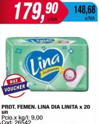 Maxiconsumo PROT. FEMEN. LINA DIA LINITA x 20 un oferta