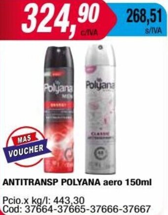 Maxiconsumo ANTITRANSP POLYANA aero 150ml oferta