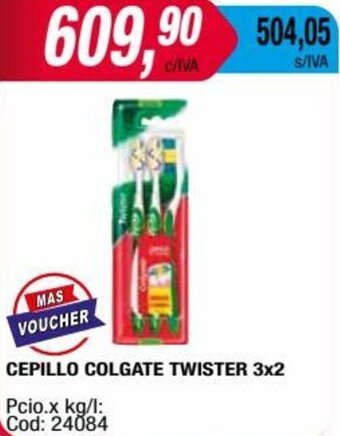 Maxiconsumo CEPILLO COLGATE TWISTER 3x2 oferta