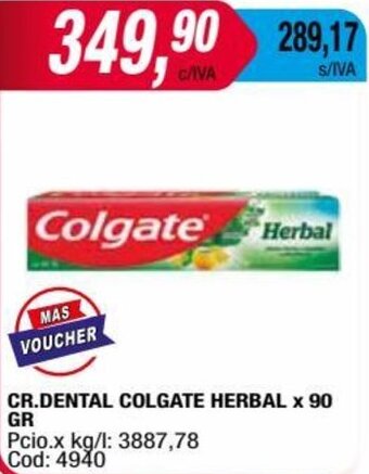 Maxiconsumo CR.DENTAL COLGATE HERBAL x 90 gr oferta
