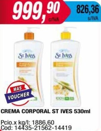 Maxiconsumo CREMA CORPORAL ST IVES 530ml oferta