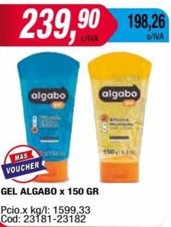 Maxiconsumo GEL ALGABO x 150 GR oferta