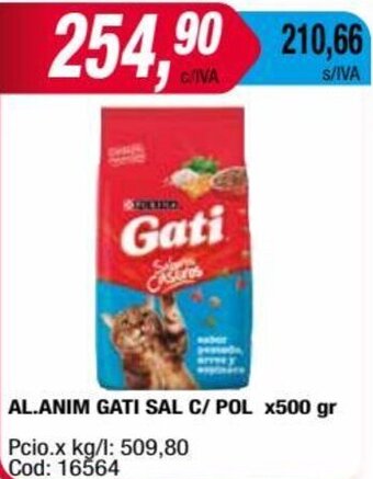 Maxiconsumo AL.ANIM GATI SAL C/ POL X500 gr oferta
