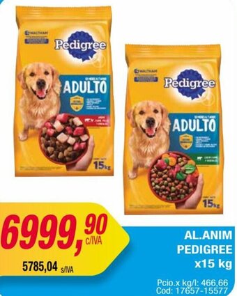Maxiconsumo AL.ANIM PEDIGREE x15 kg oferta