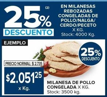 Carrefour Maxi Milanesa de pollo congelada x kg oferta