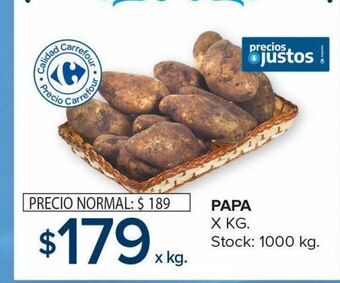 Carrefour Maxi Papa x kg oferta