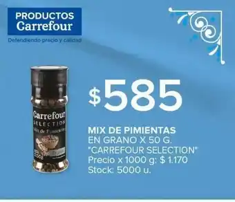 Carrefour Maxi Mix de pimientas en grano x 50g carrefour selection oferta