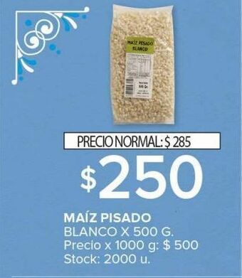 Carrefour Maxi Maíz pisado blanco x 500g oferta
