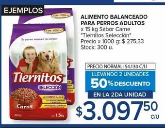 Carrefour Maxi Alimento balanceado para perros adultos tiernitos x 15kg oferta