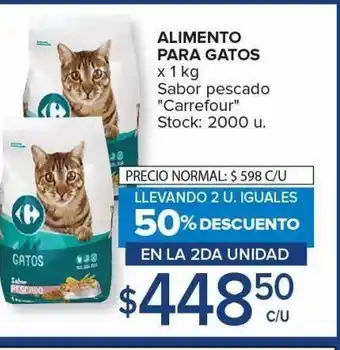 Carrefour Maxi Alimento para gatos x 1kg oferta