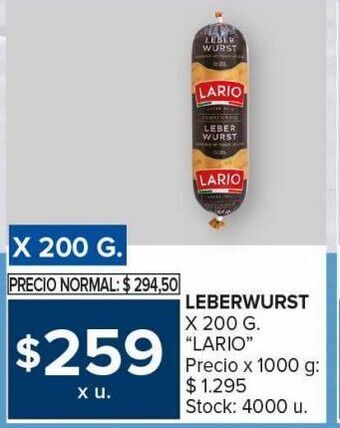 Carrefour Maxi Leberwurst lario 200g oferta
