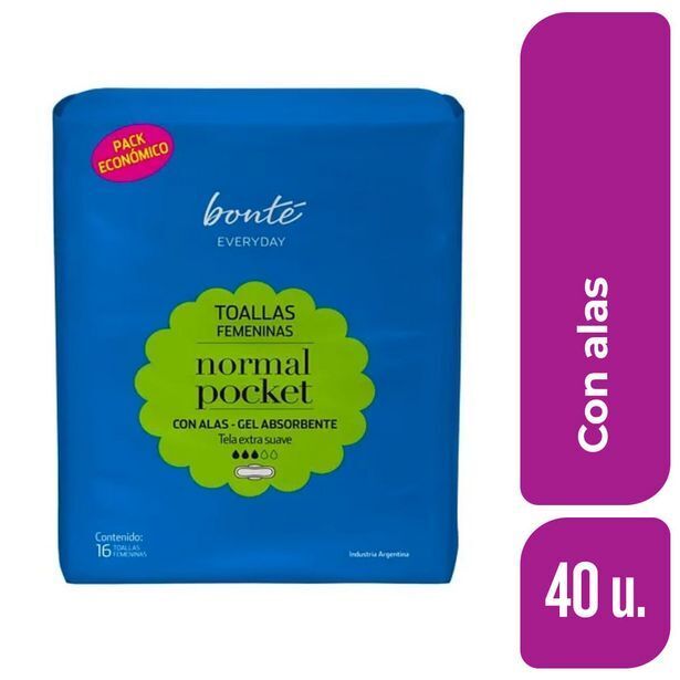 Supermercados DIA Toallitas femeninas bonté con alas 16 ud. oferta