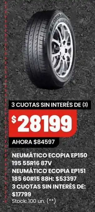 Changomas Neumáticos ecopia ep150 oferta