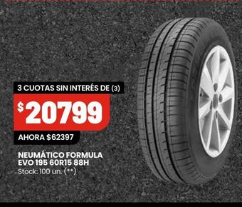 Changomas Neumáticos formula evo oferta