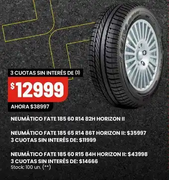 Changomas Neumáticos fate 185 60 r14 oferta