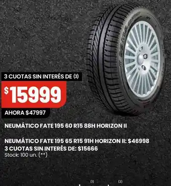 Changomas Neumáticos fate 195 60 r15 oferta