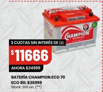 Changomas Batería champion oferta