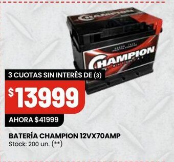 Changomas Batería champion oferta