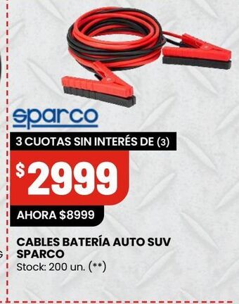 Changomas Cables batería auto suv sparco oferta