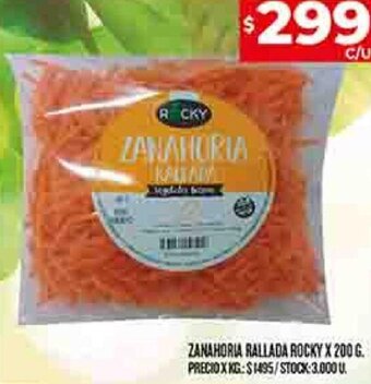 Supermercados DIA ZANAHORIA RALLADA ROCKY X 200 G. oferta