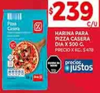 Supermercados DIA HARINA PARA PIZZA CASERA DIA X 500 G. oferta