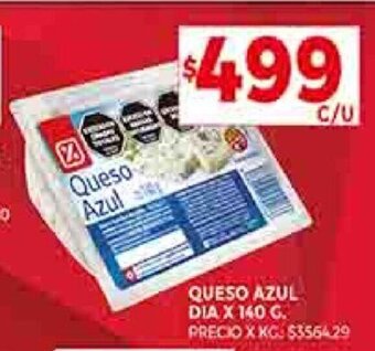 Supermercados DIA QUESO AZUL DIA X 140 G. oferta