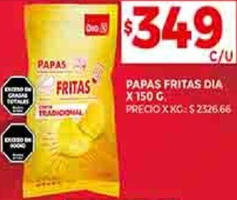 Supermercados DIA PAPAS FRITAS DIA X 150 G. oferta