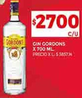 Supermercados DIA GIN GORDONS X 700 ML oferta