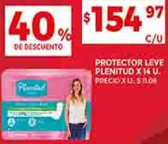 Supermercados DIA PROTECTOR LEVE PLENITUD X 14 U. oferta