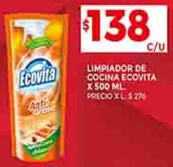 Supermercados DIA LIMPIADOR DE COCINA ECOVITA X 500 ML oferta