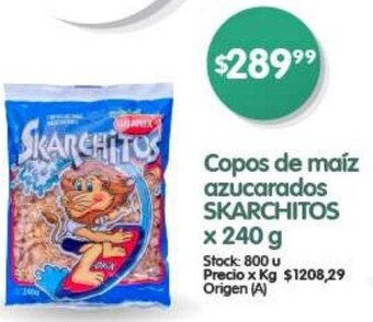 Supermercados Buenos Días Copos de maíz azucarados SKARCHITOS x 240 g oferta