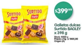 Supermercados Buenos Días Galletas dulces Surtido BAGLEY x 398 g oferta