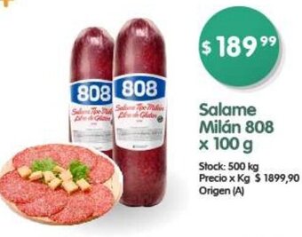 Supermercados Buenos Días Salame Milán 808 x 100 g oferta