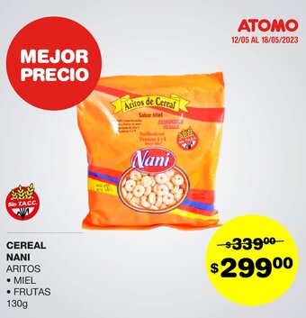 Atomo Conviene CEREAL NANI 130G oferta