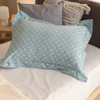 Arredo Funda de almohadón con pestaña lunares etnicos oferta