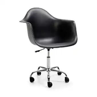 Blancoamor Sillon eames oficina negro -con rueditas- gardenlife oferta