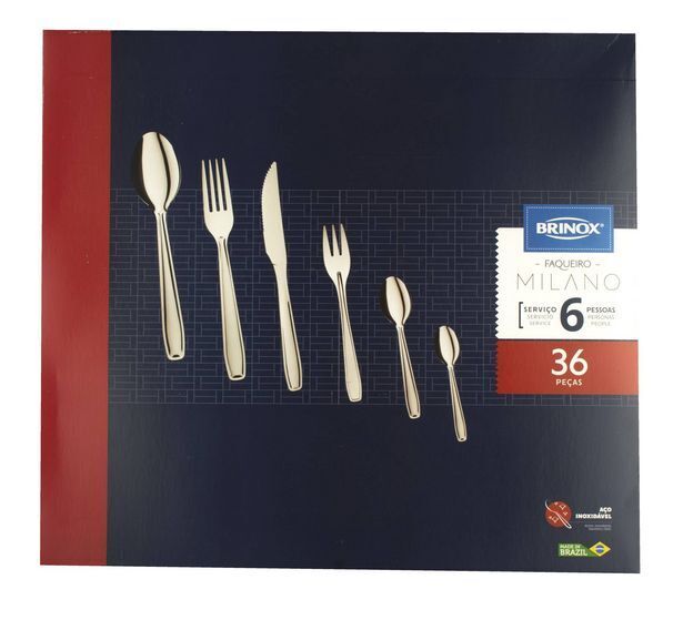 Ferniplast Juego de cubiertos brinox milano 36 pz oferta